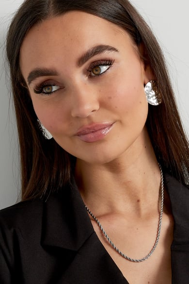 Collier unisexe torsadé fin - doré-3.0MM h5 Image2